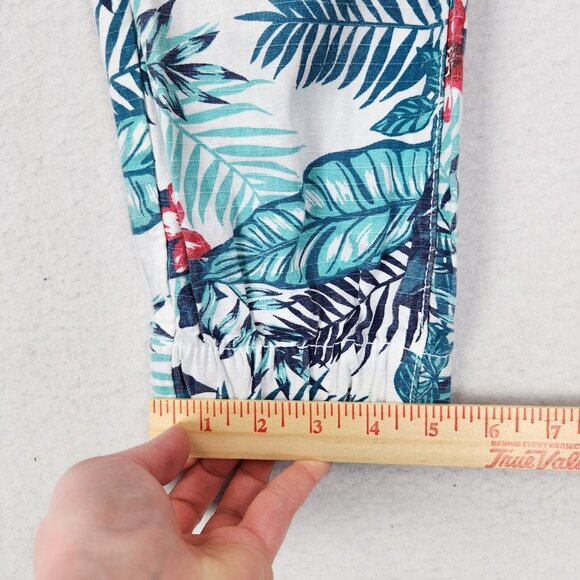 Another Hype Piece Pants Mens Large Blue Floral AHP Hawaiian Ripstop Joggers - Picture 7 of 13